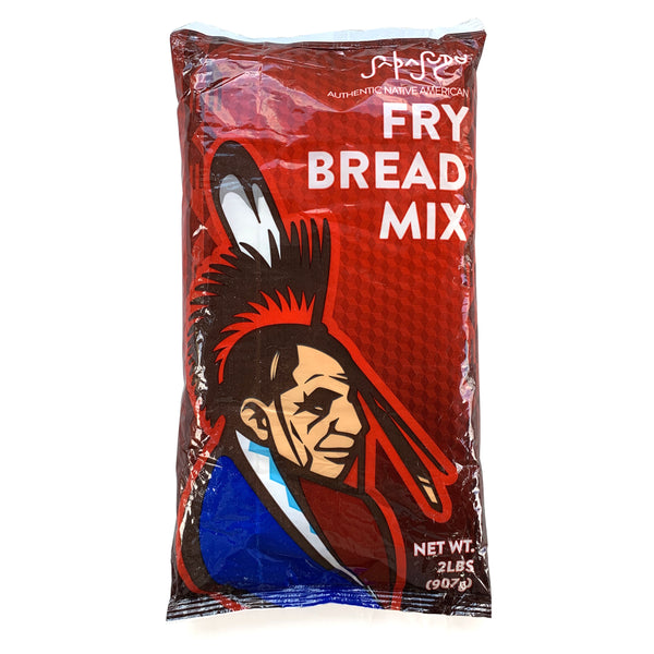 Large package of Fry Bread Mix on white background.